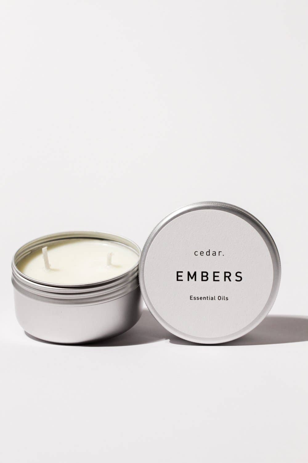 Cedar Travel Size Tin Candle: Embers