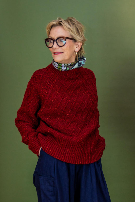 The Blisco Donegal Aran Sweater in Forest