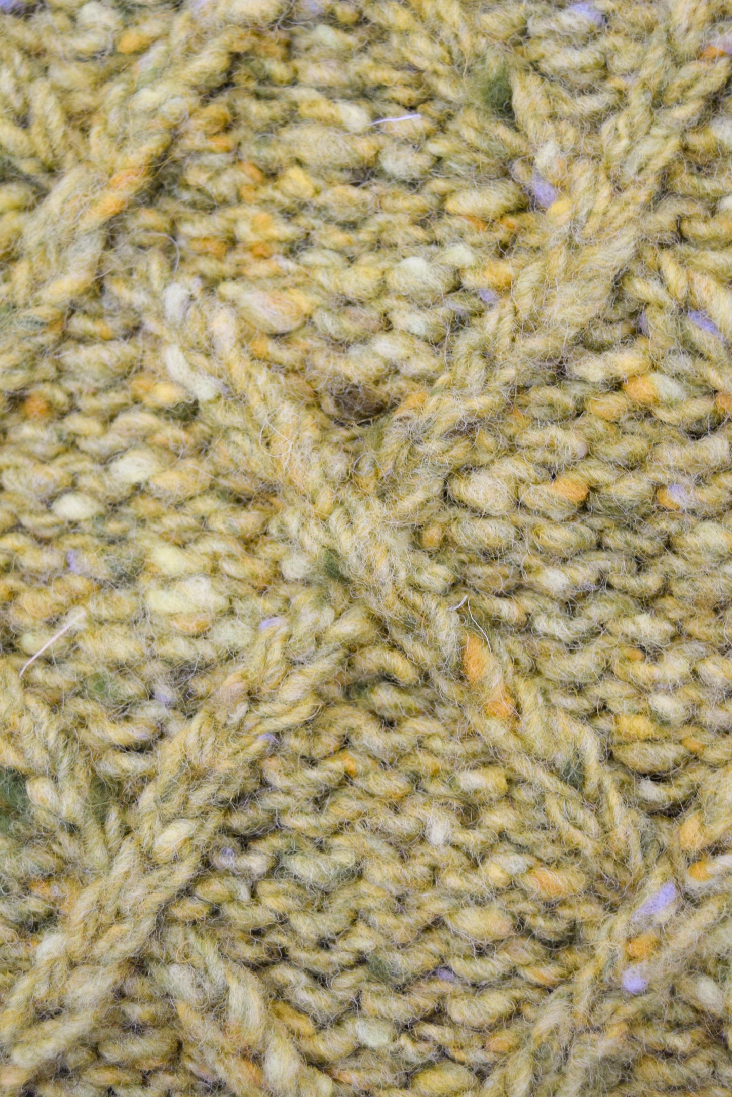 The Blisco Donegal Aran Sweater in Lime