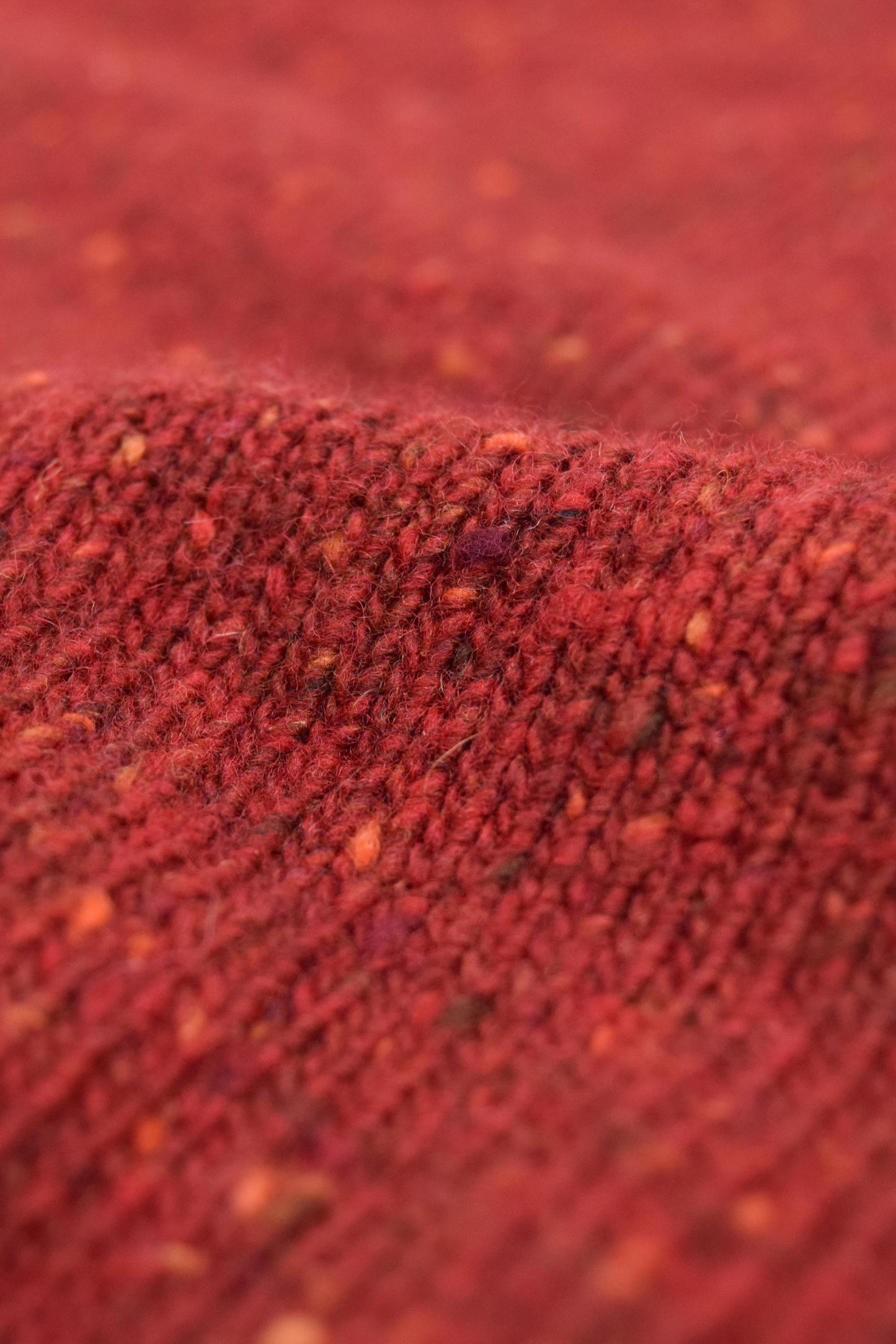 Donegal Merino Wool Sweater in Brick Red