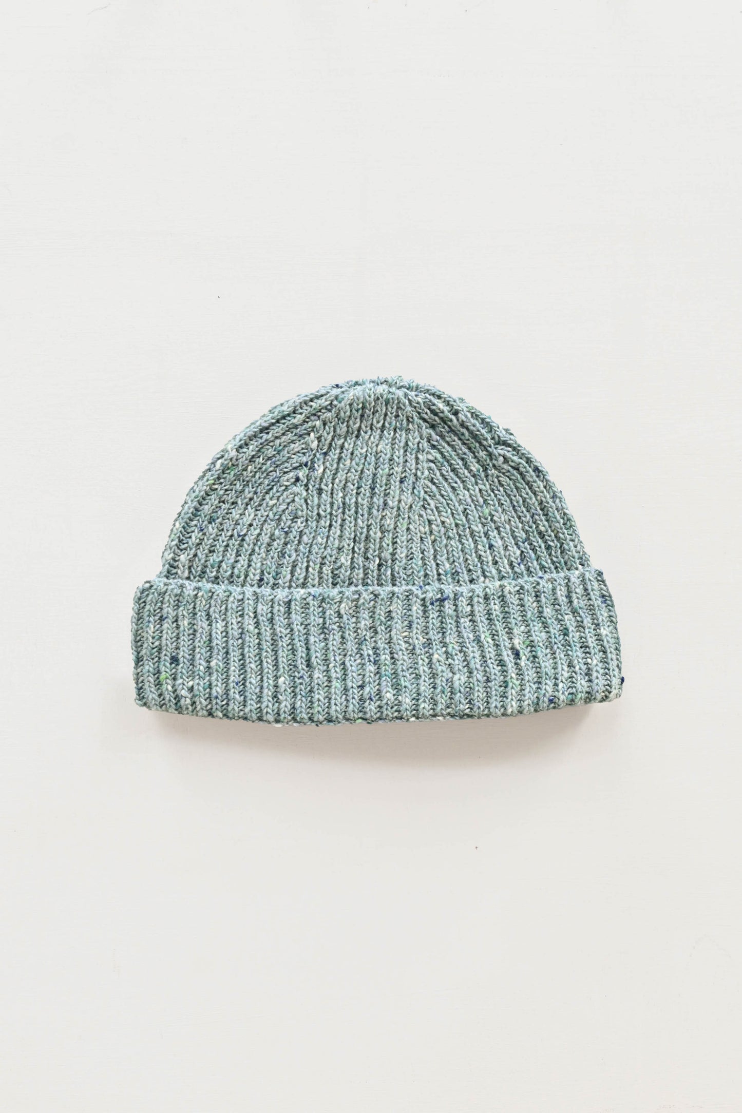 Donegal Merino Wool Beanie Hat in Capri Blue