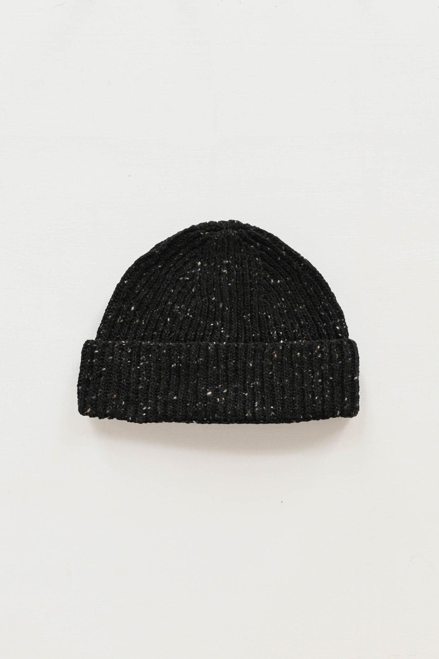 Donegal Merino Wool Beanie Hat in Charcoal