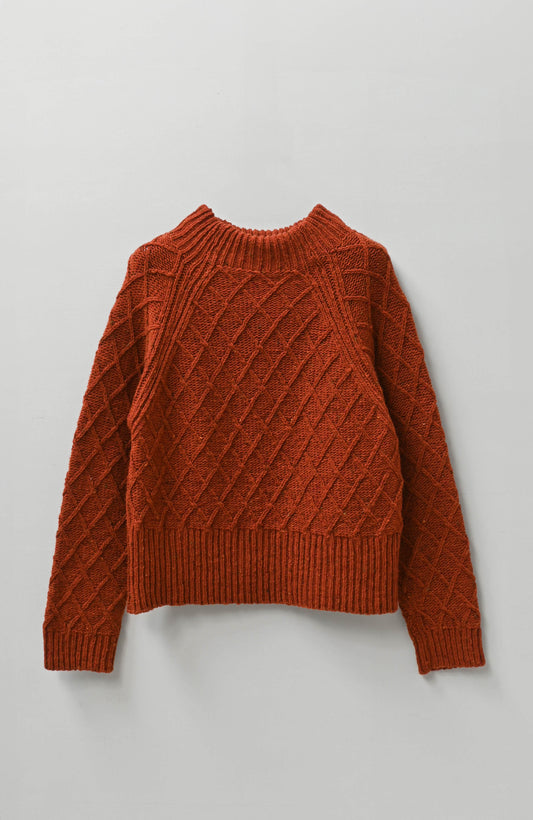 The Blisco Donegal Aran Sweater in Copper