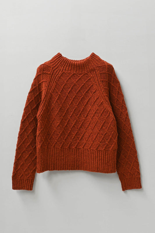 The Blisco Donegal Aran Sweater in Copper