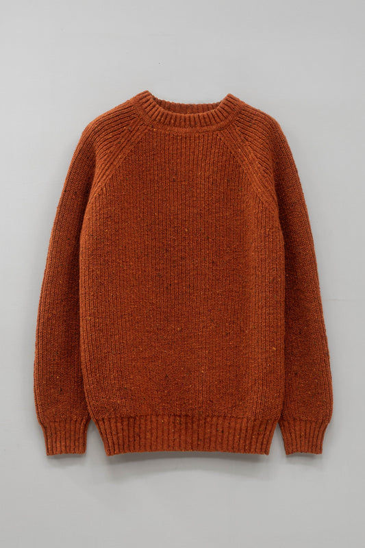 The Olann Donegal Merino Crew Neck Sweater in Copper