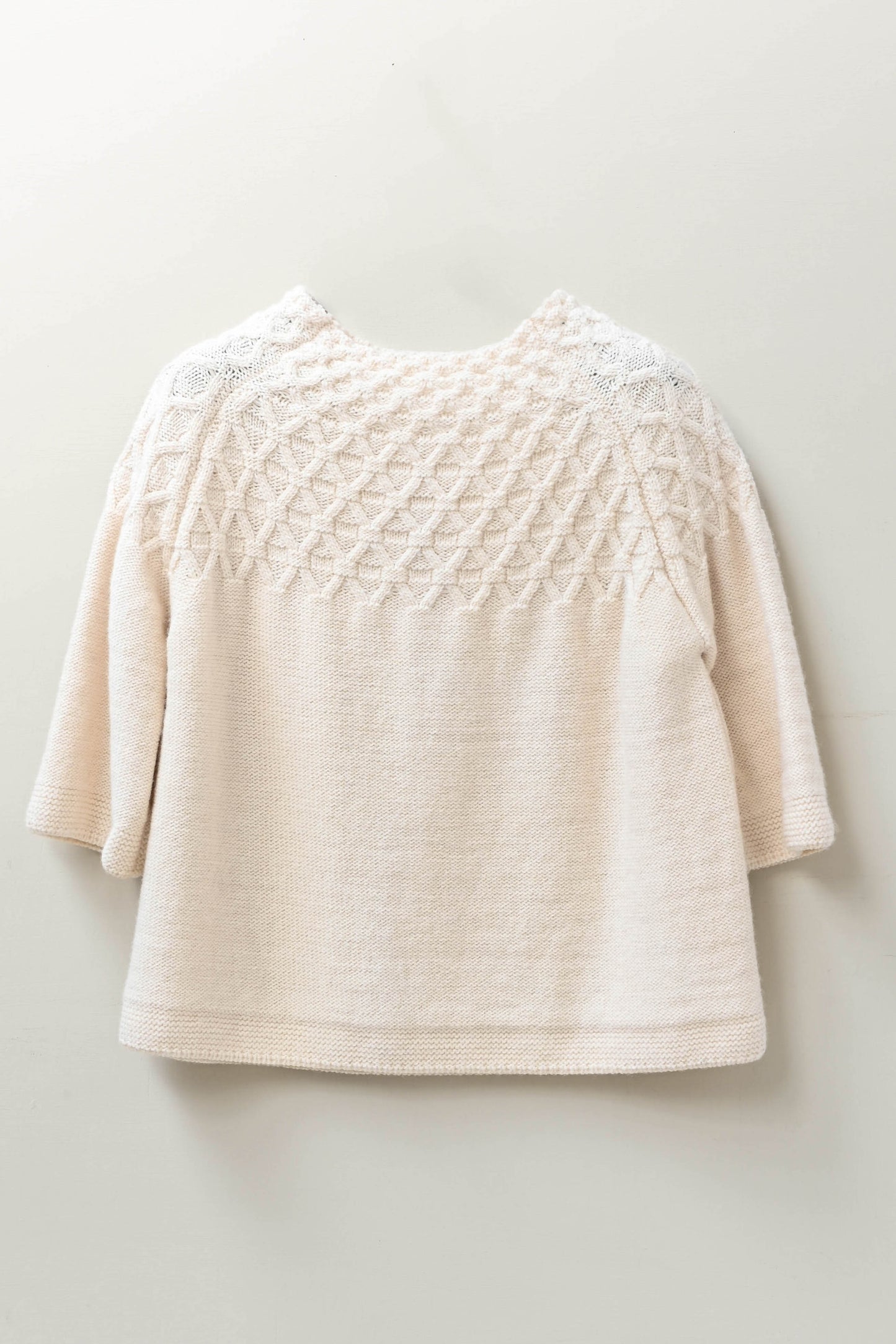 Elba British Wool Sweater in Un-dyed Ecru