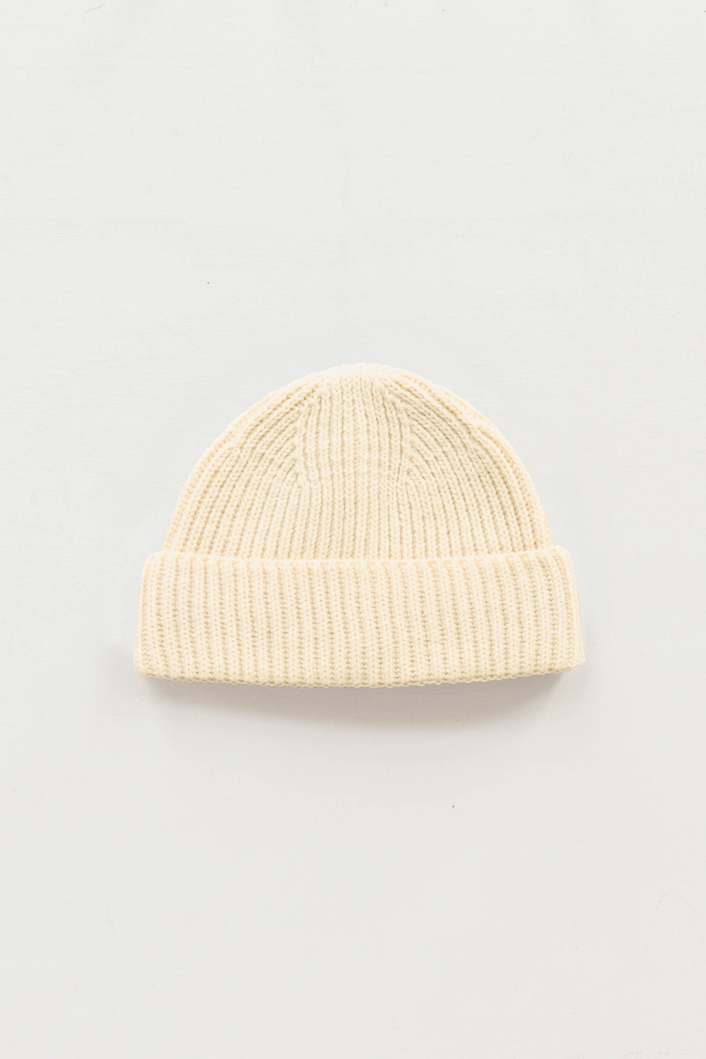 British Wool Beanie in Ecru