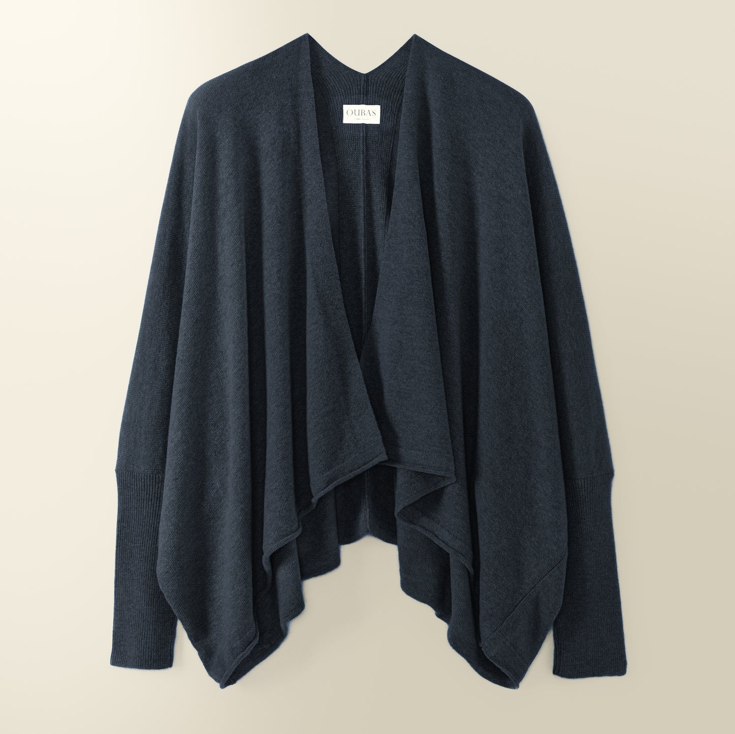 Eden Fine Merino Wrap Cardigan in Deep Indigo