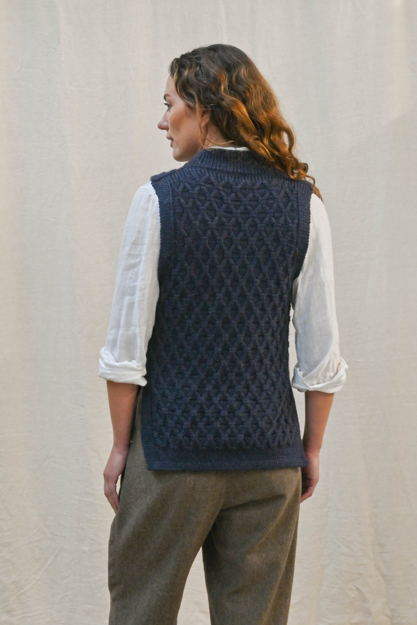 The Elba British Wool Tabard in Navy
