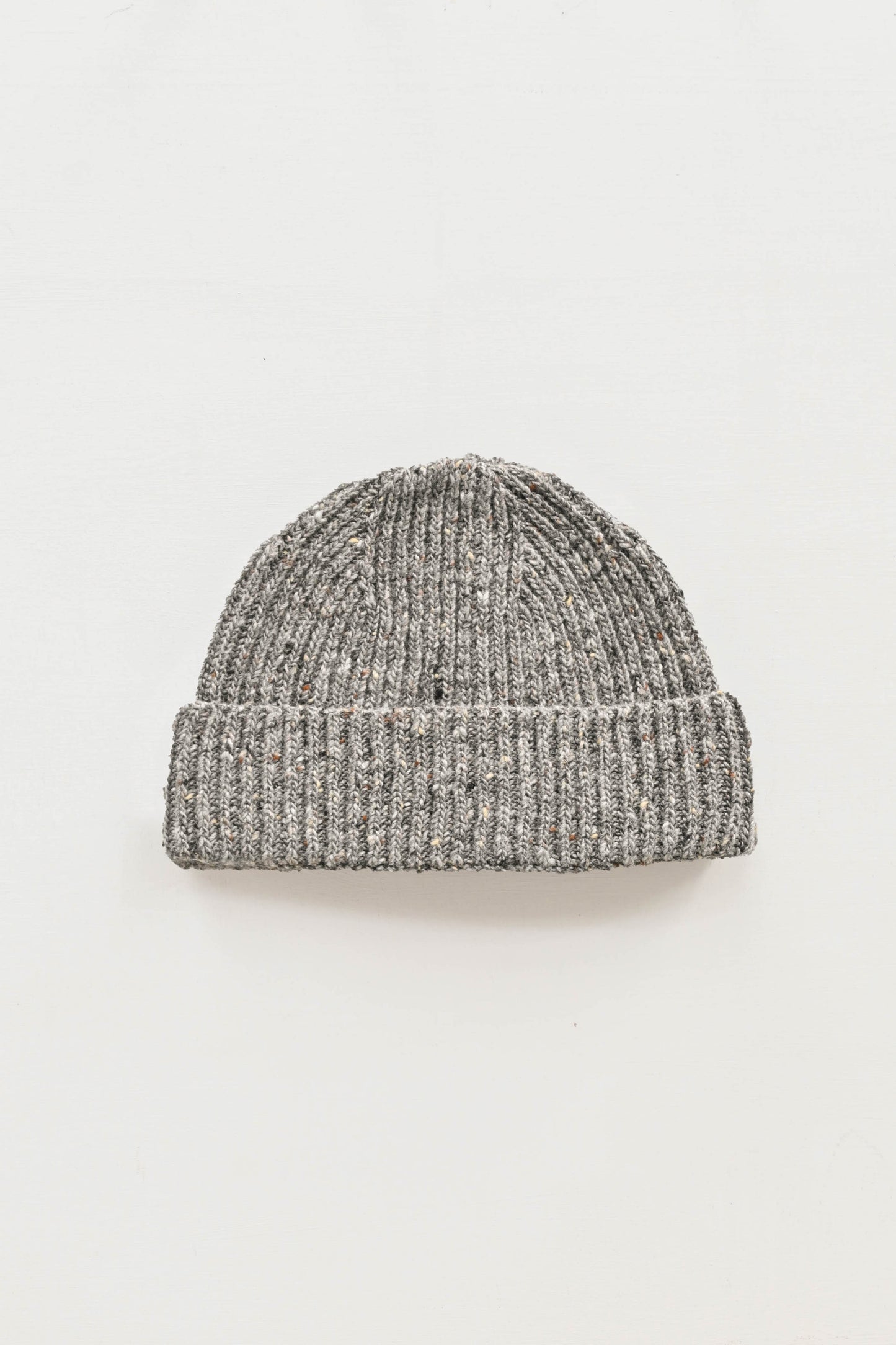 Donegal Merino Wool Beanie Hat in Flint