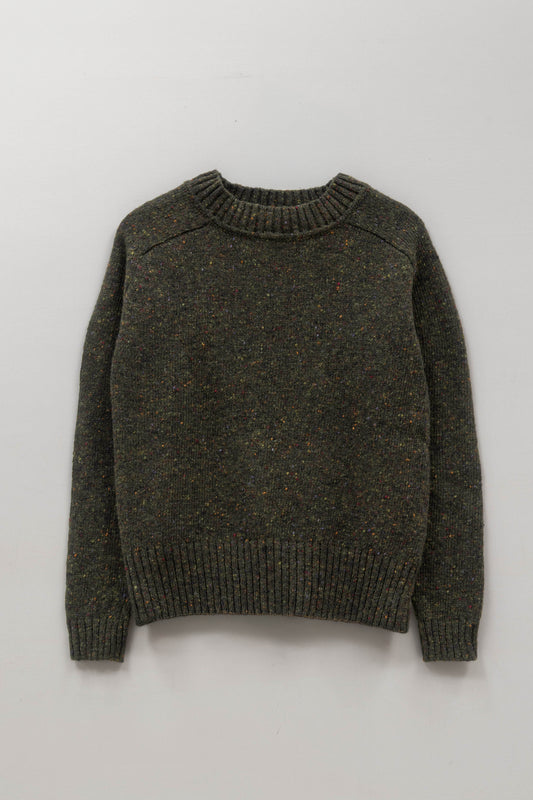 Donegal Merino Wool Sweater in Forest