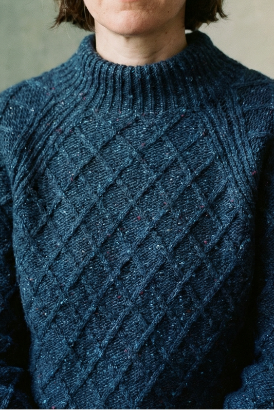 The Blisco Donegal Aran Sweater in Ink