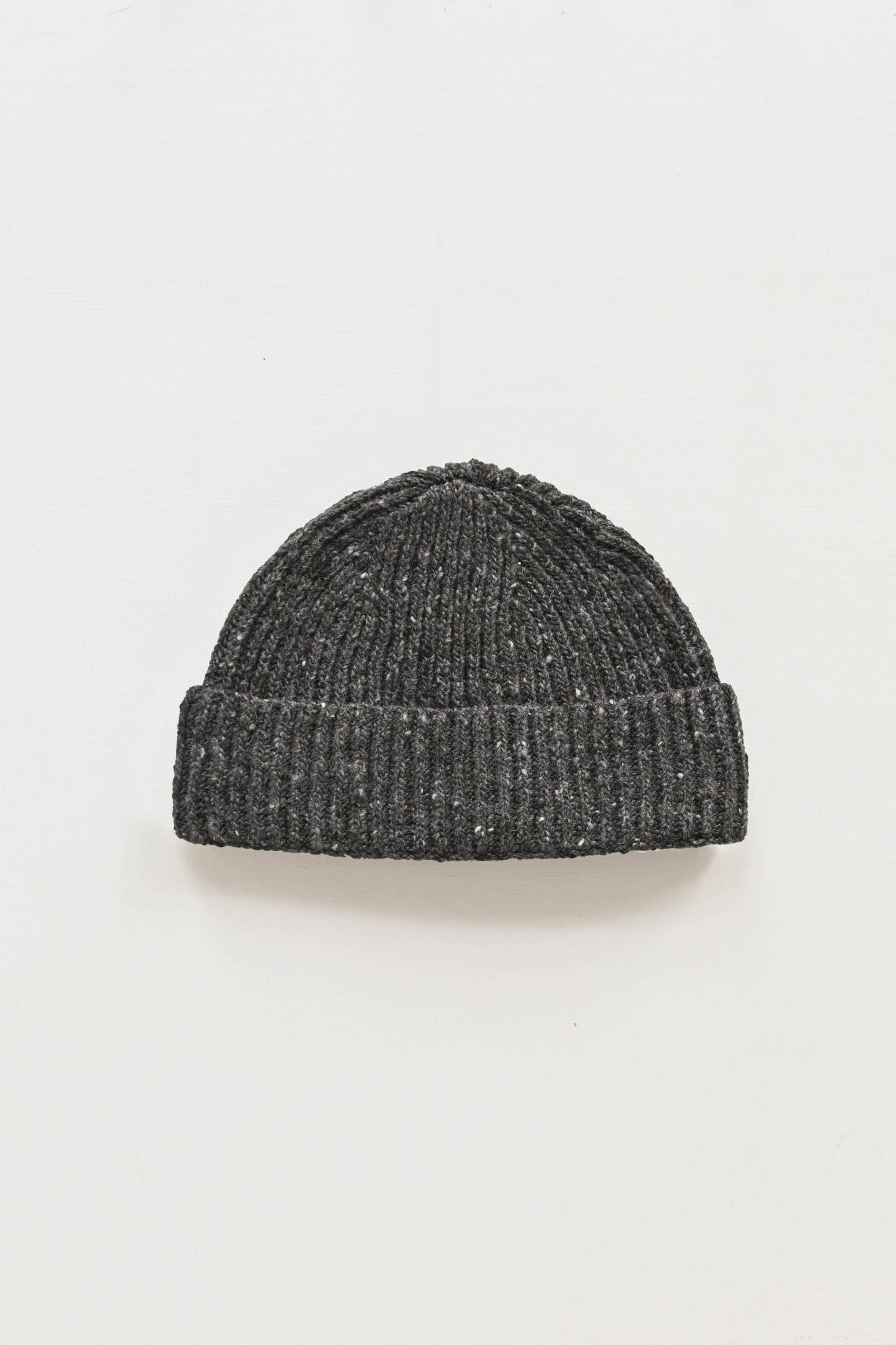 Donegal Merino Wool Beanie Hat in Graphite