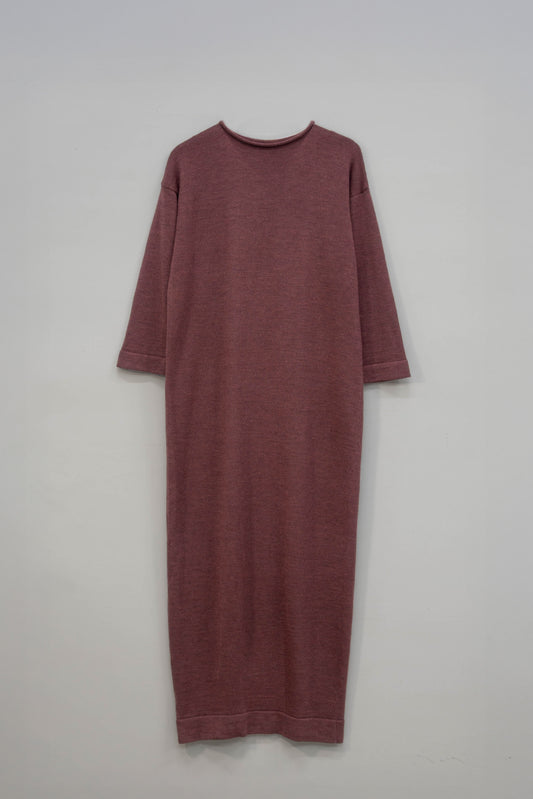 The Seasgair Naturally Dyed Merino Wool Maxi Dress in Heather