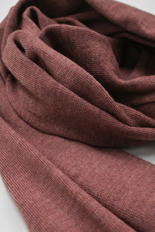 The Eden Herb Dyed Merino Wool Scarf in Heather