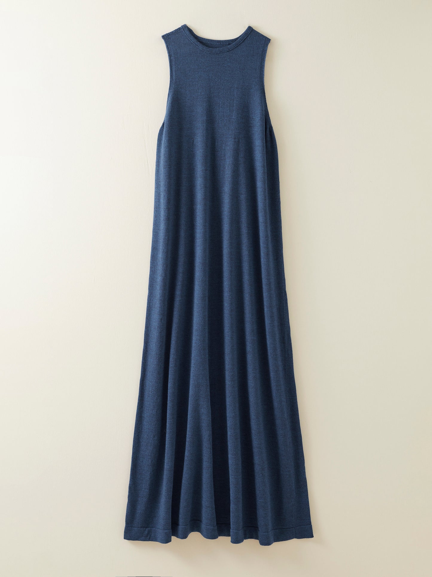 Eden Fine Wool Maxi Dress in Indigo