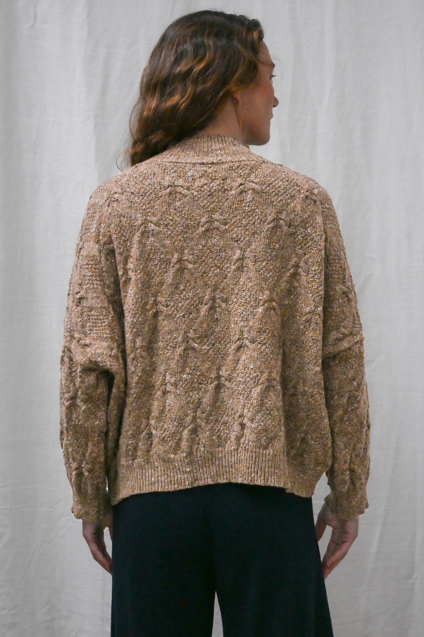 Ings Donegal Cable Sweater in Biscuit