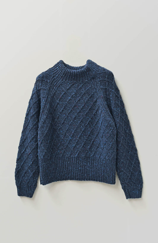 The Blisco Donegal Aran Sweater in Ink