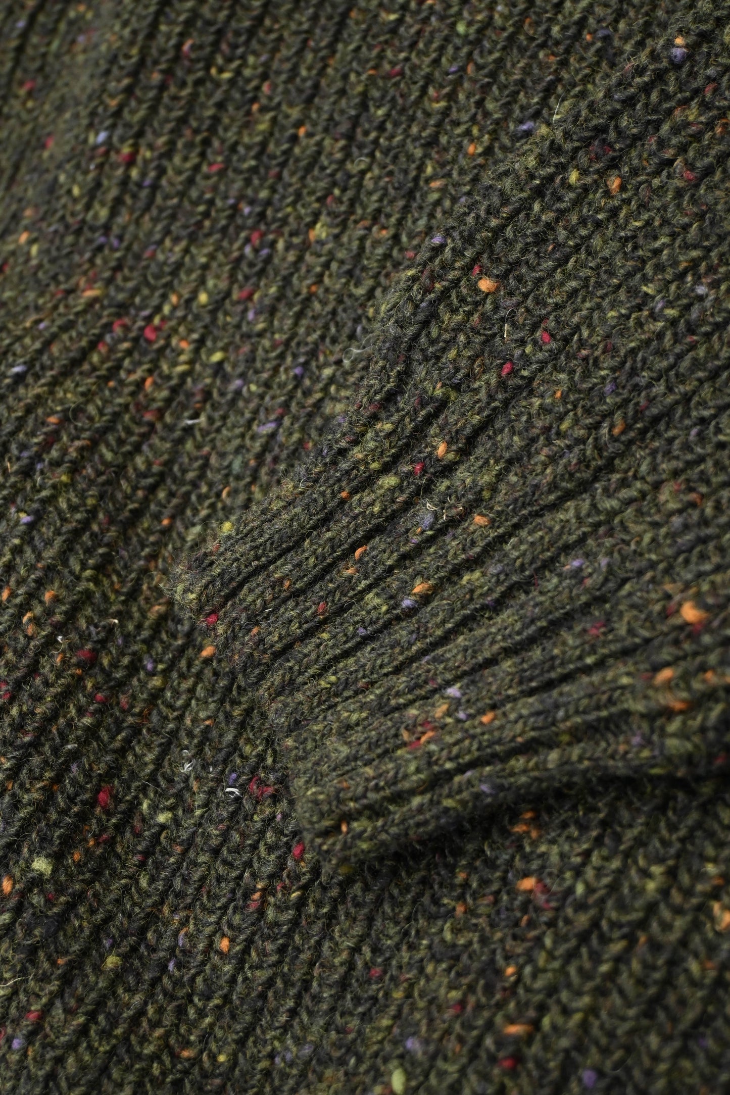 The Olann Donegal Merino Crew Neck Sweater in Forest