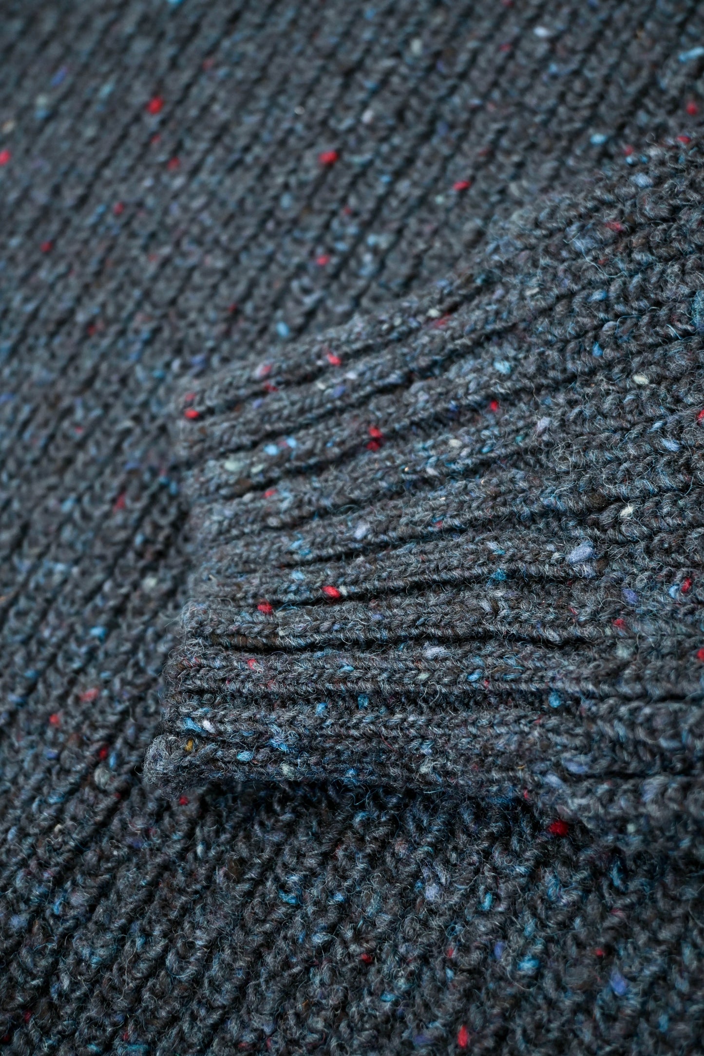 The Olann Donegal Merino Crew Neck Sweater in Ink