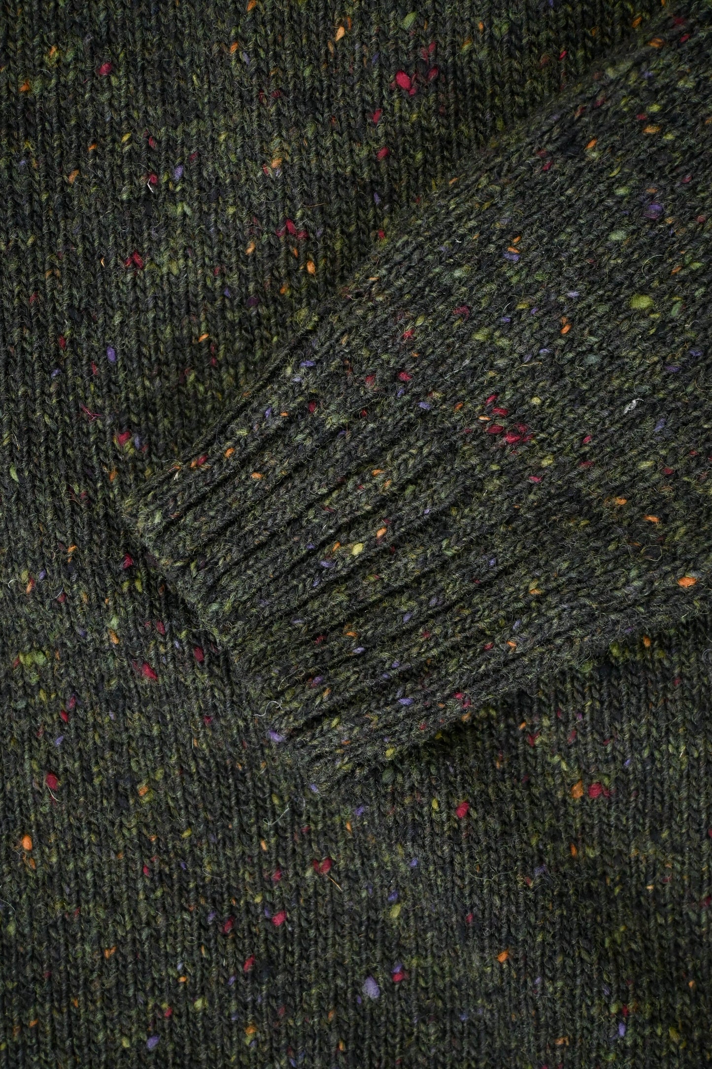 Men's Donegal Sweater in Forest