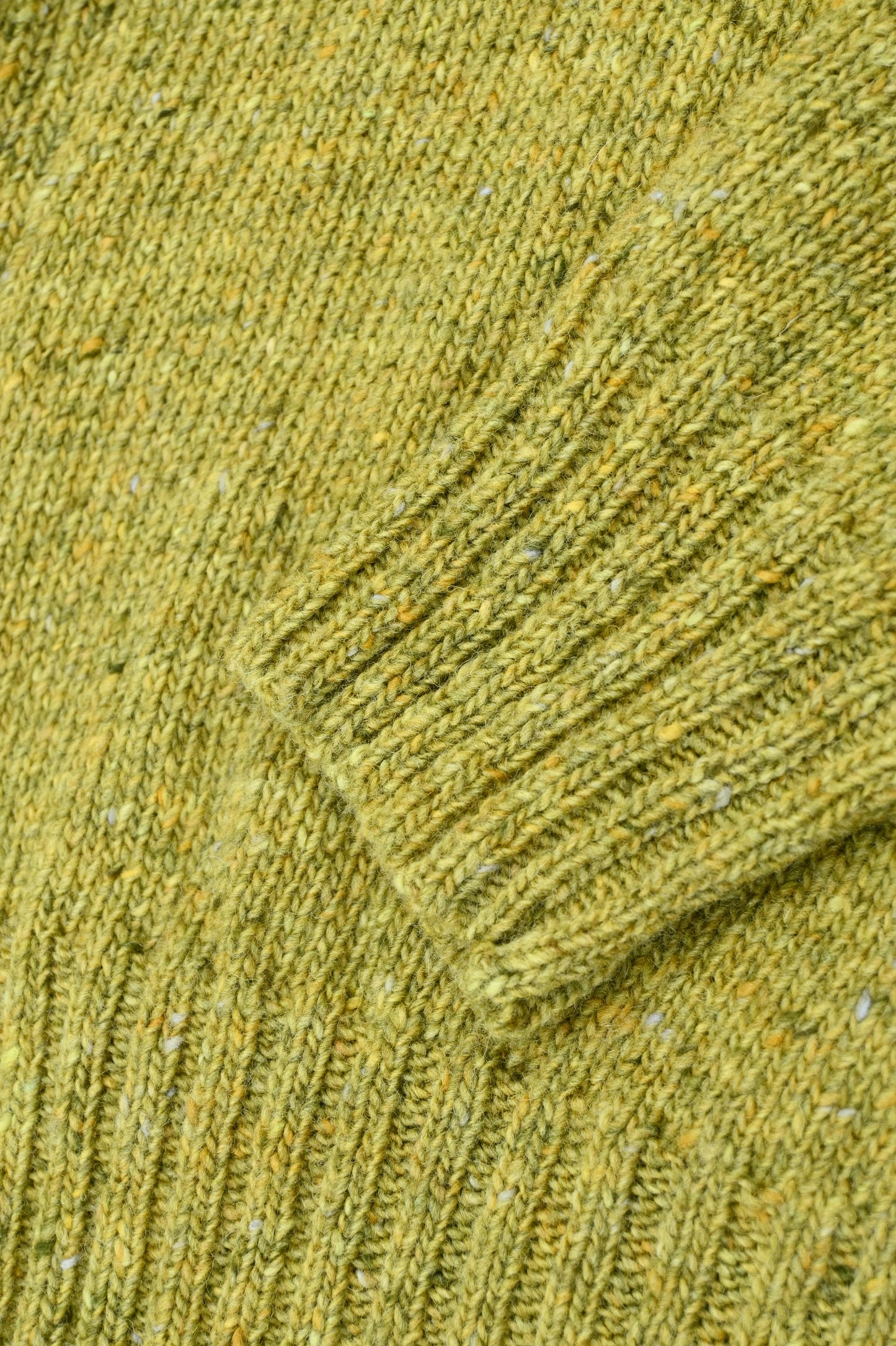 The Kent Donegal Merino Wool Short Cardigan in Lime