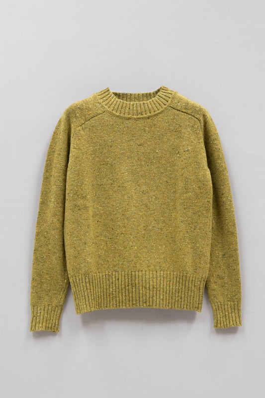 Donegal Merino Wool Sweater in Lime