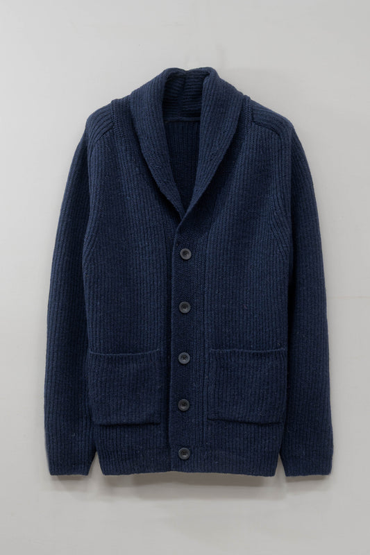 The Betheca Irish Wool Cardigan in Navy