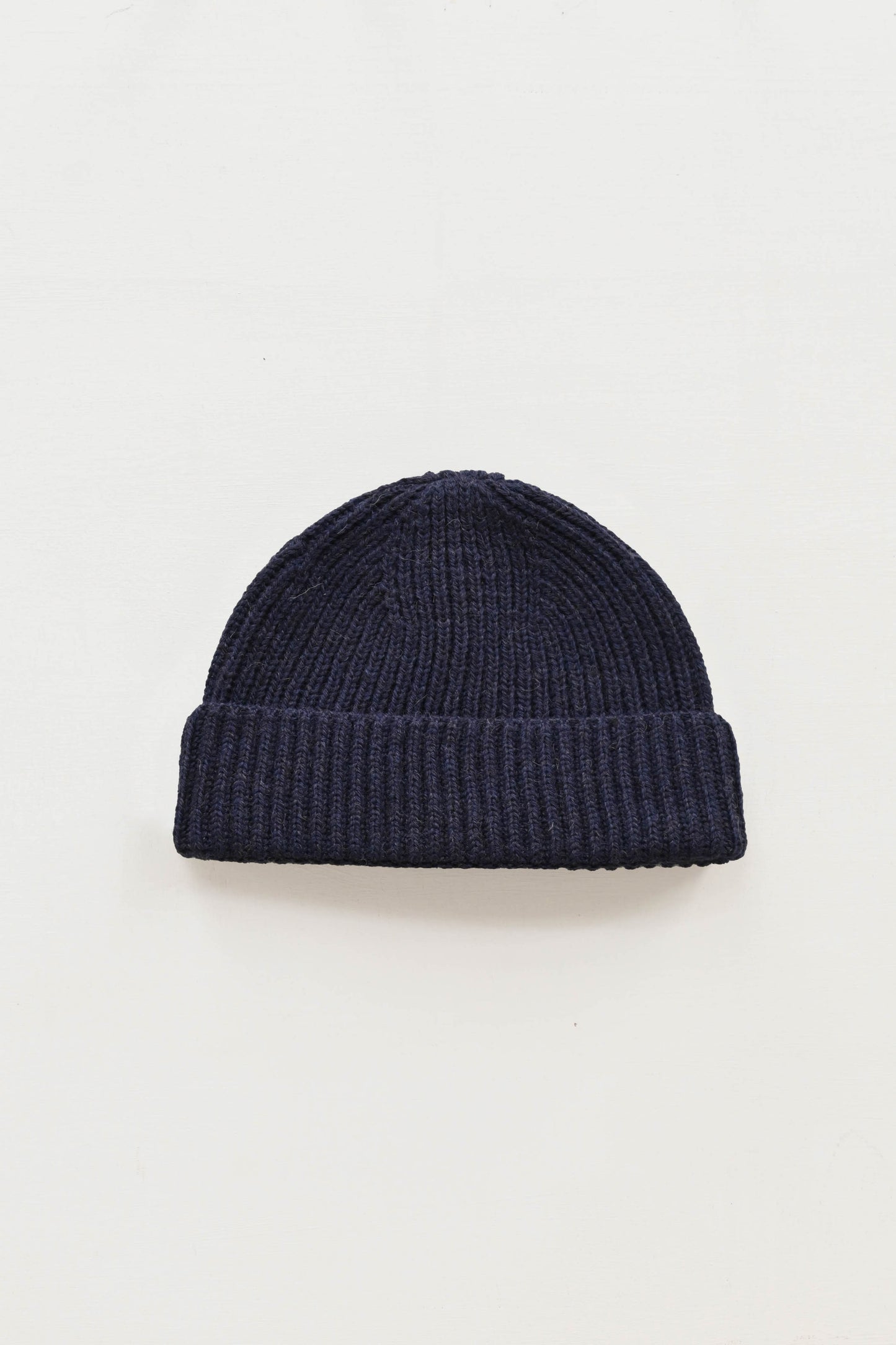 British Wool Beanie in Navy