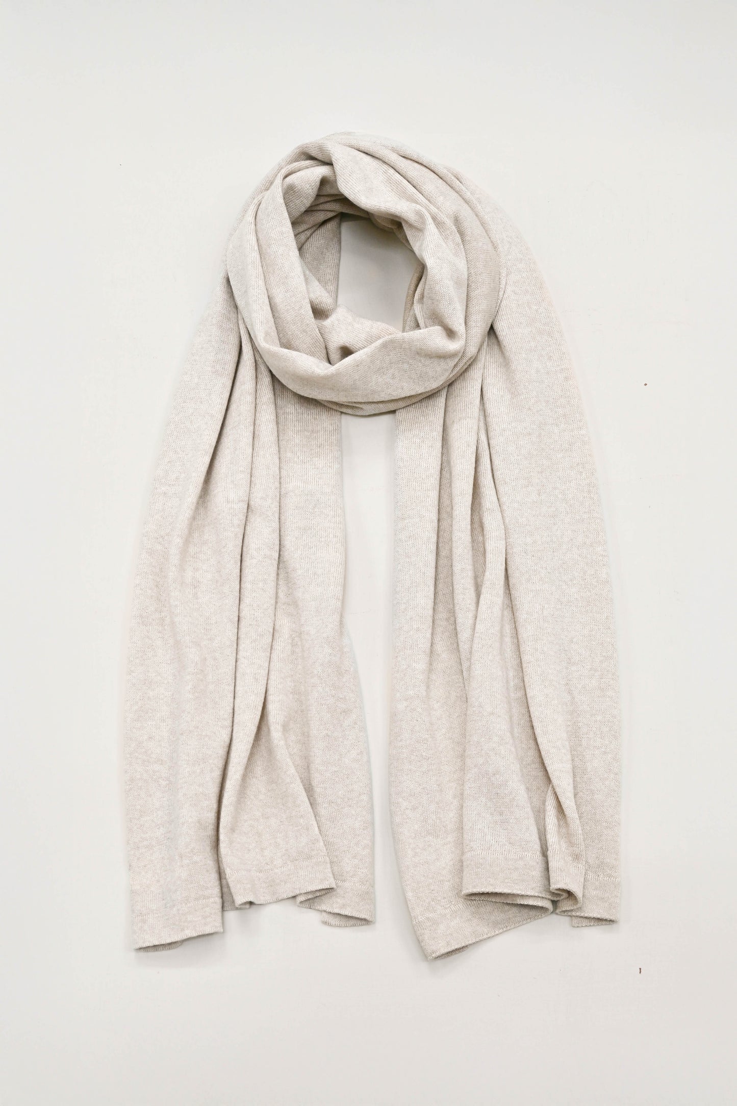 The Eden Fine Merino Wool Scarf in Oatmeal