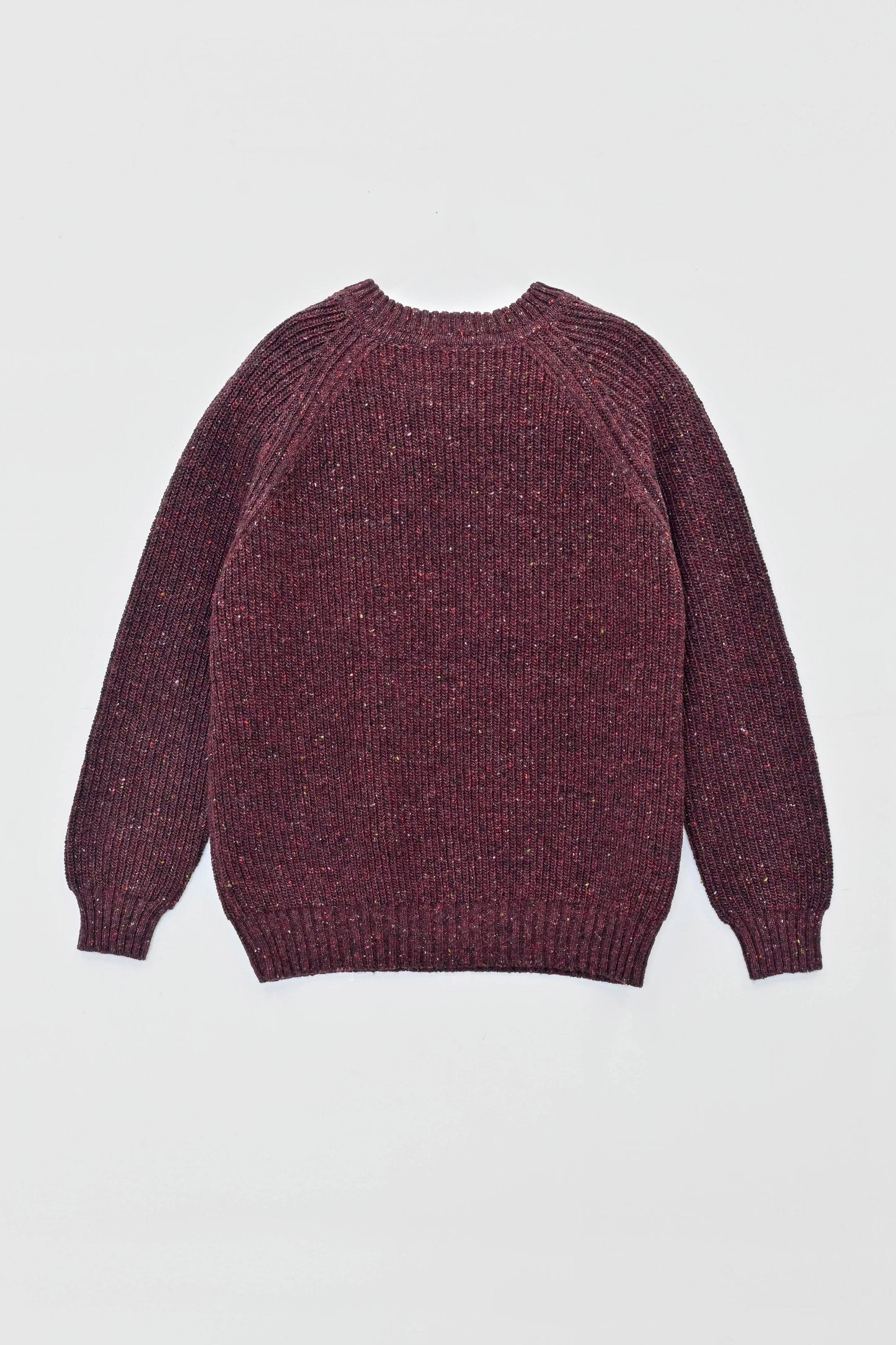 The Olann Donegal Merino Crew Neck Sweater in Mulberry