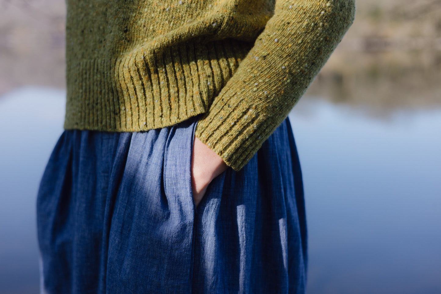 Donegal Merino Wool Sweater in Lime