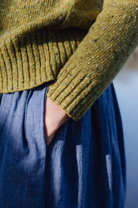 Donegal Merino Wool Sweater in Lime