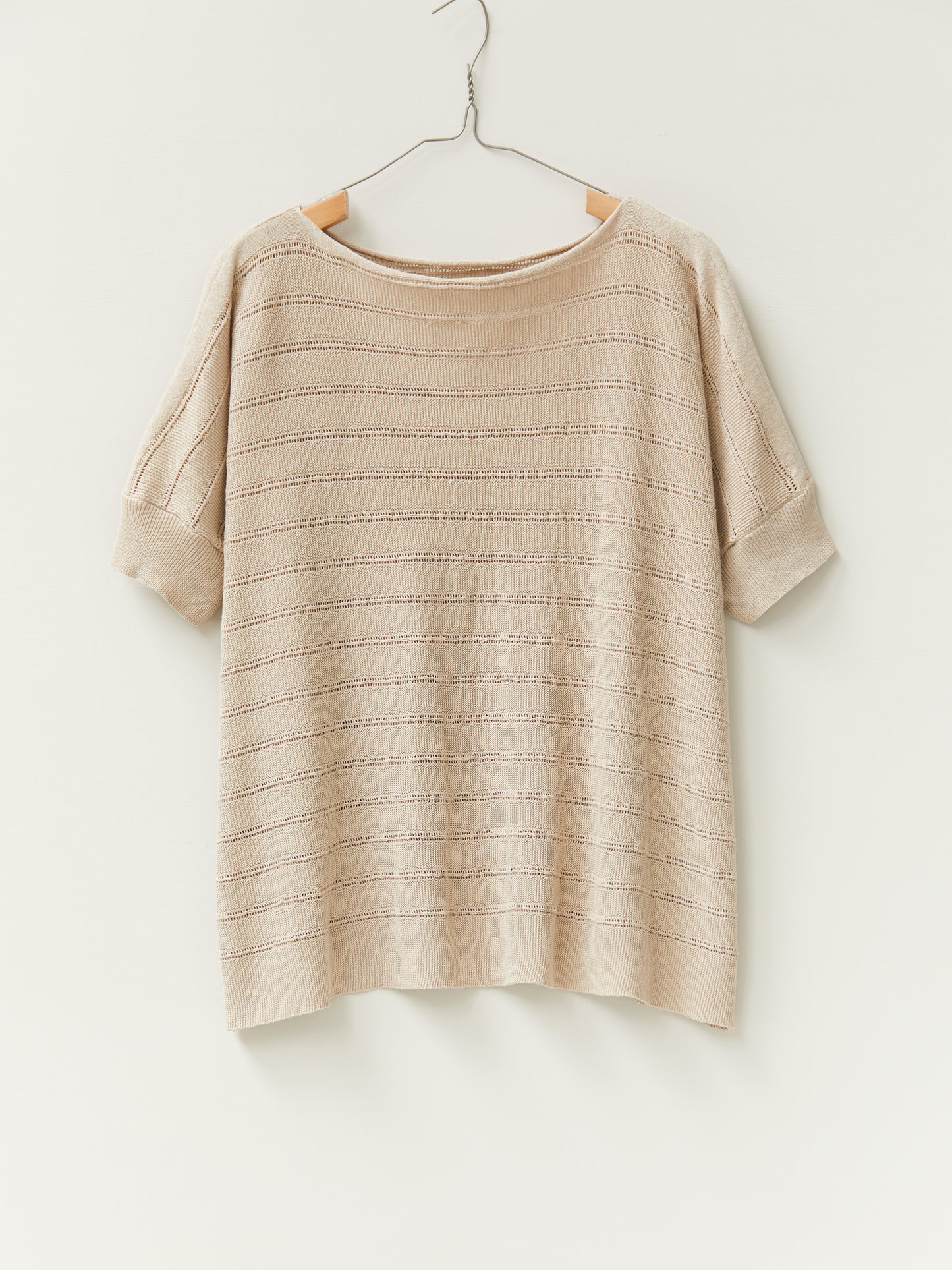 100% Organic Cotton/ Linen Tee - Oatmeal