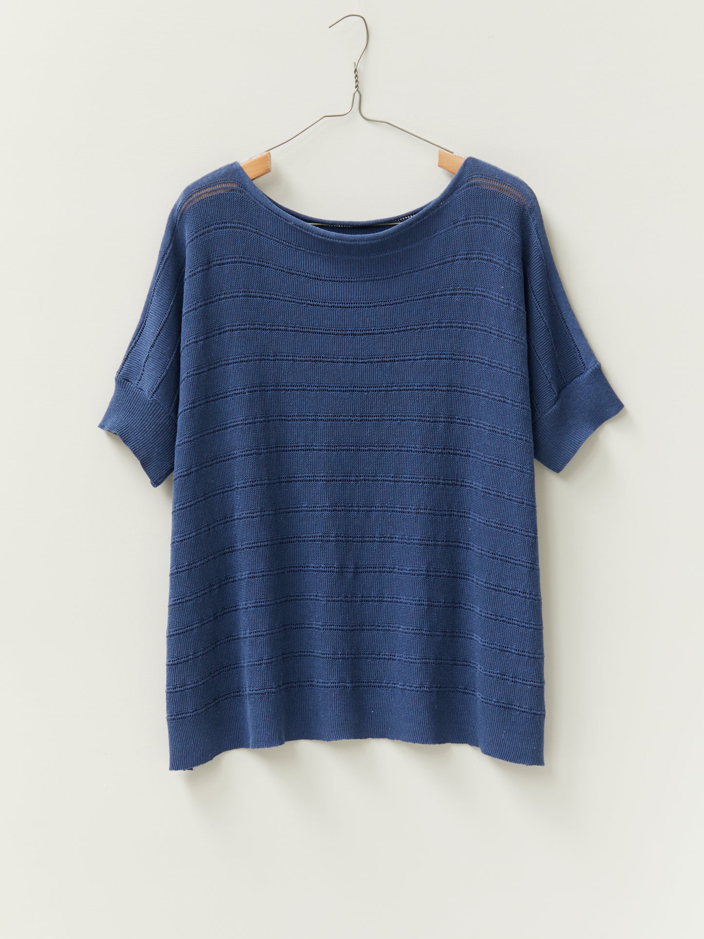 100% Organic Cotton/ Linen Tee - Soft Blue