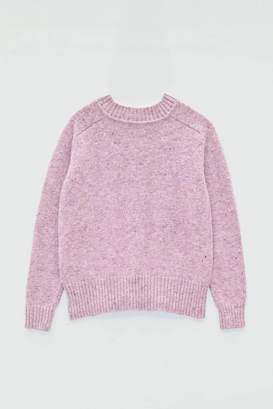 Donegal Merino Wool Sweater in Soft Lilac