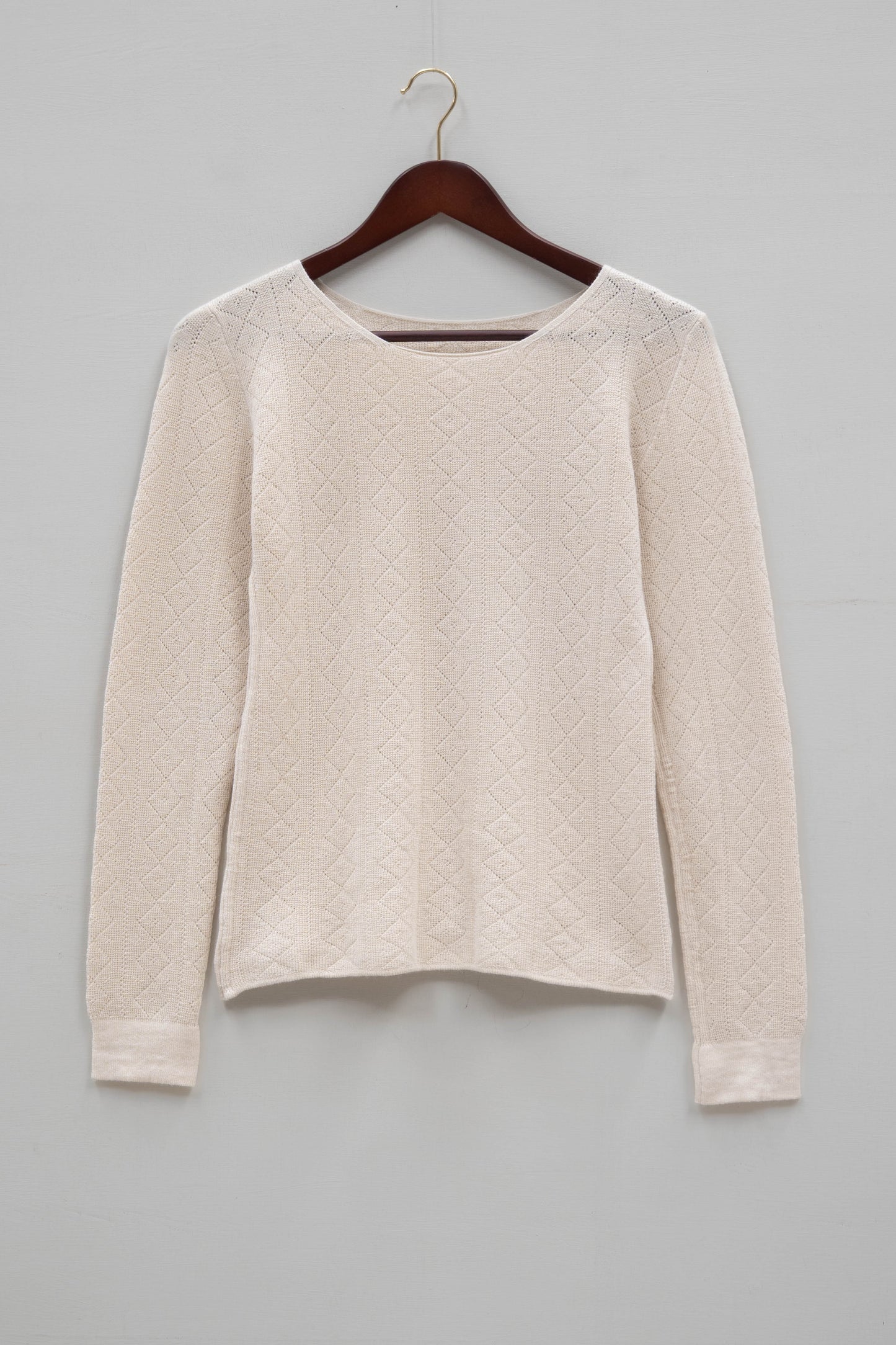 'Tricot de Peau' Fine Merino Base Layer in Oatmeal - Sample - Size 10