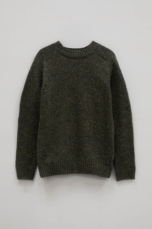 Men's Donegal Sweater in Forest