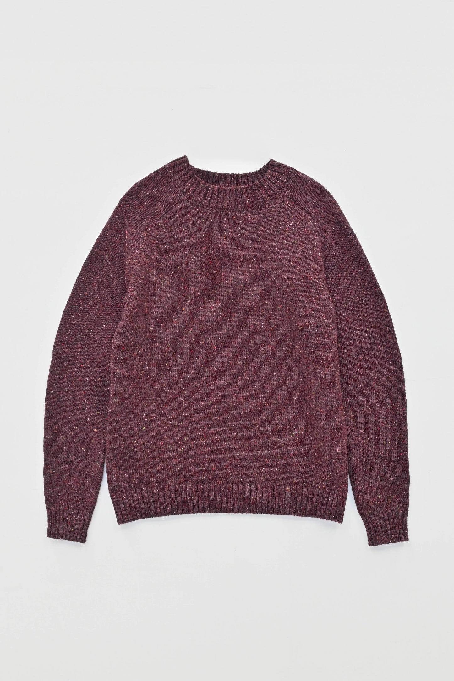 Men's Donegal Sweater in Mulberry