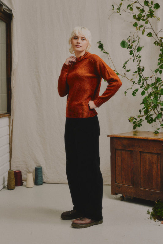 Donegal Merino Wool Sweater in Copper