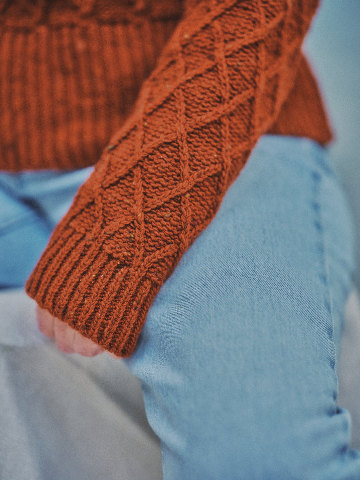 The Blisco Donegal Aran Sweater in Copper