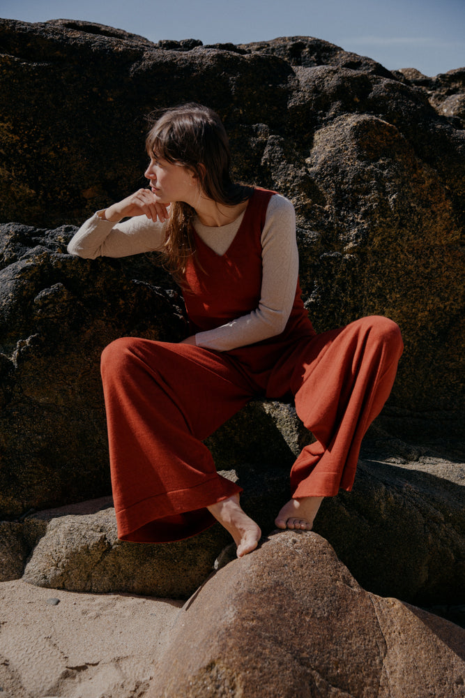 'Tricot de Peau' Fine Merino Base Layer in Light Oatmeal