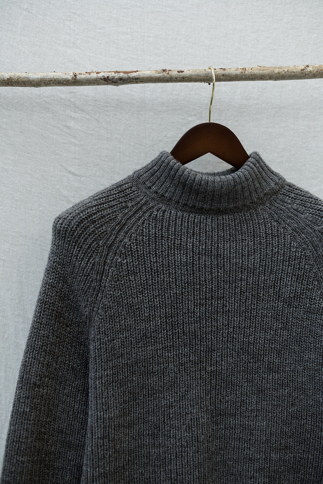 The Olann British Wool Sweater in Steel Grey