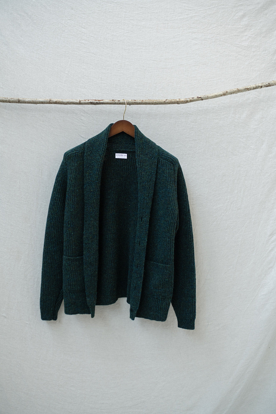 The Betheca Irish Wool Cardigan in Petrol