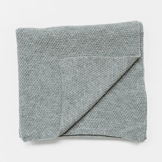 Hollins British Wool Blanket in Silver Grey