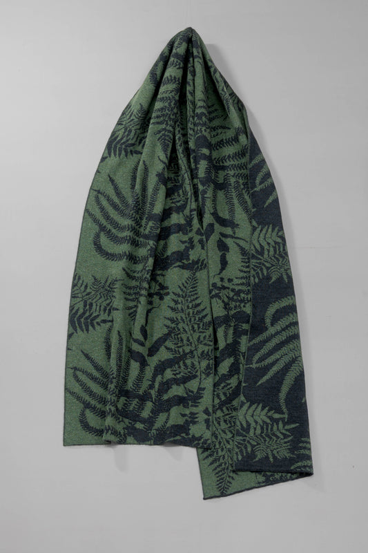 The Raith Fine Merino Wool Scarf - In Pine & Forest