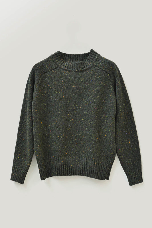 Donegal Merino Wool Sweater in Forest