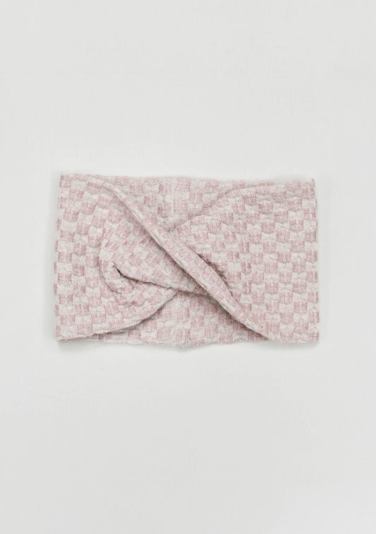 The Annie Collection: The Fritillaria Weave Headwrap in Blush/Oatmeal