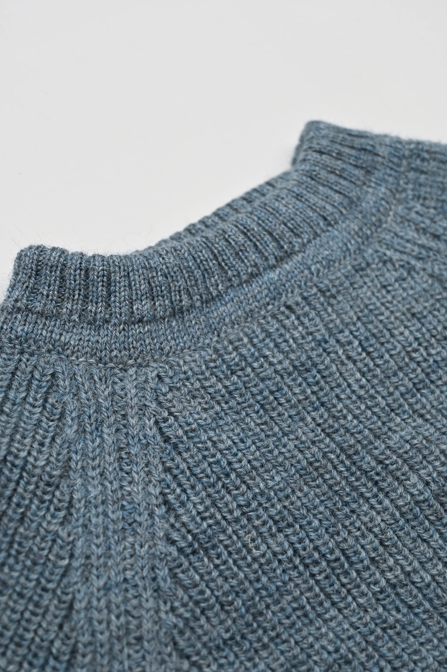 The Olann British Wool Crew Neck Sweater in Slate Blue