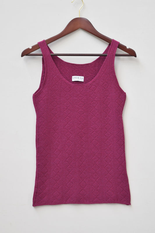 Fine Merino Camisole Top in Rosehip